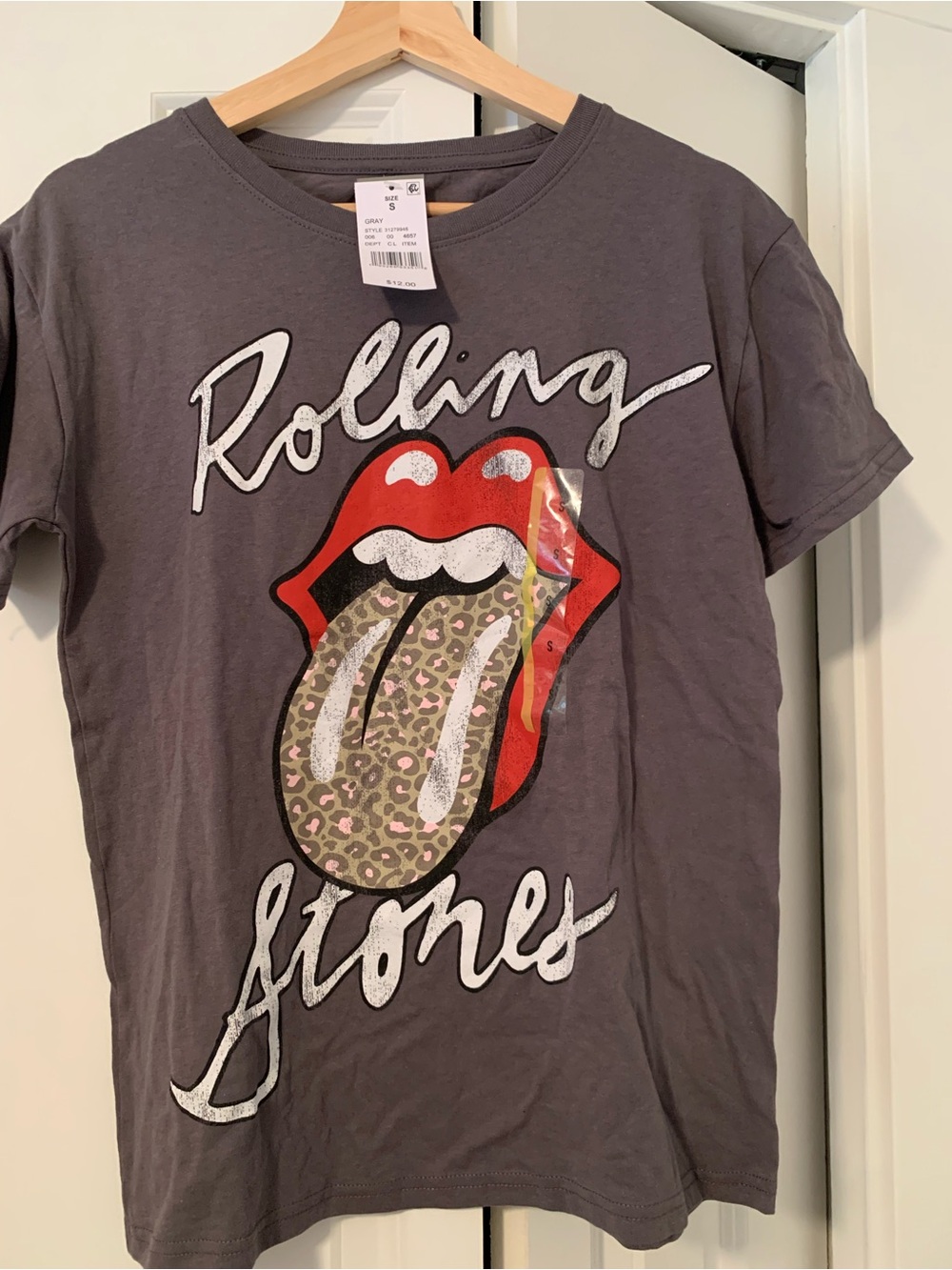 the Rolling Stones Graphic Tee — Charcoal with Red Accent